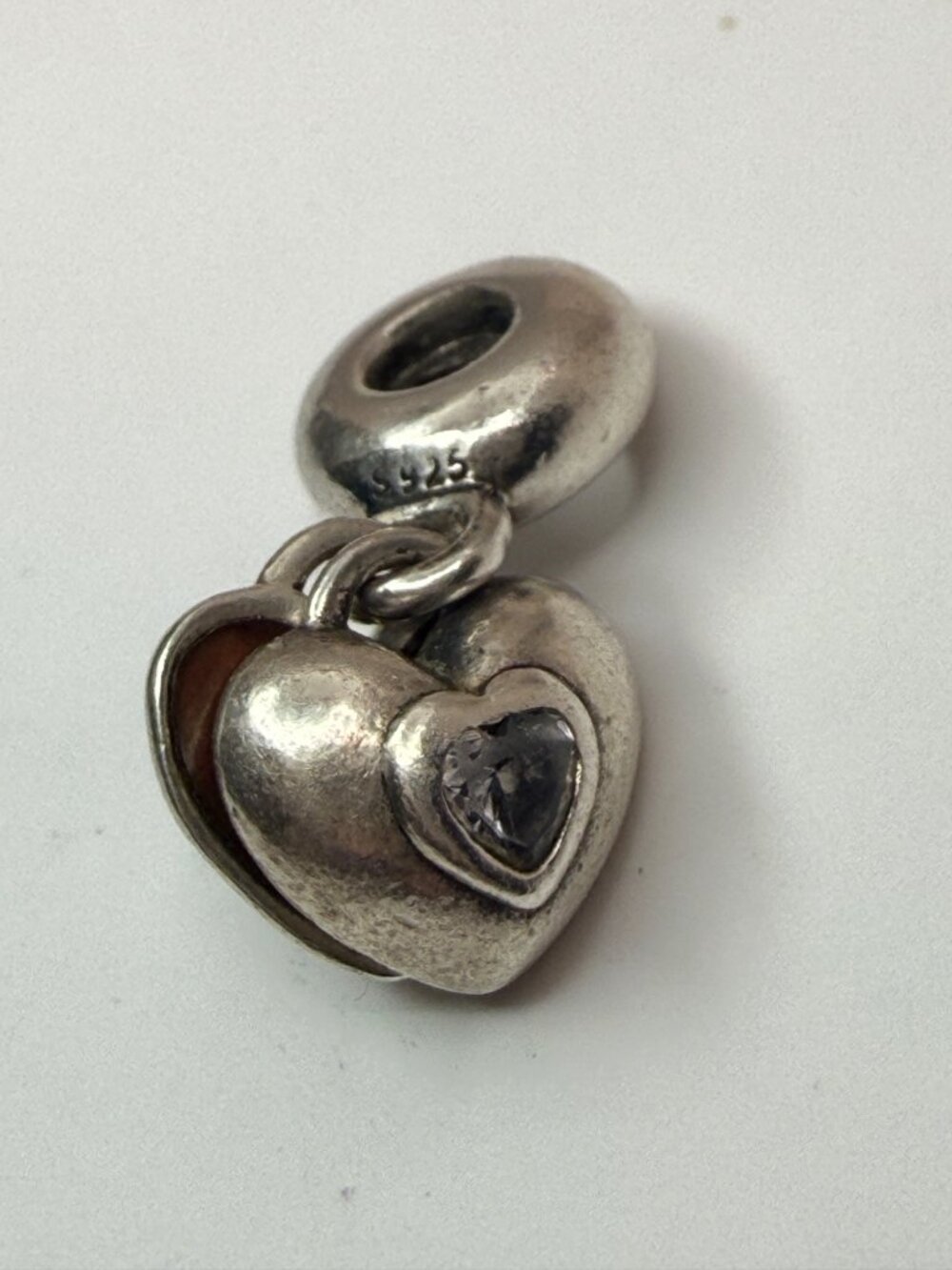 Retired Pandora ME & YOU Opening Heart Dangle Charm Sterling Silver